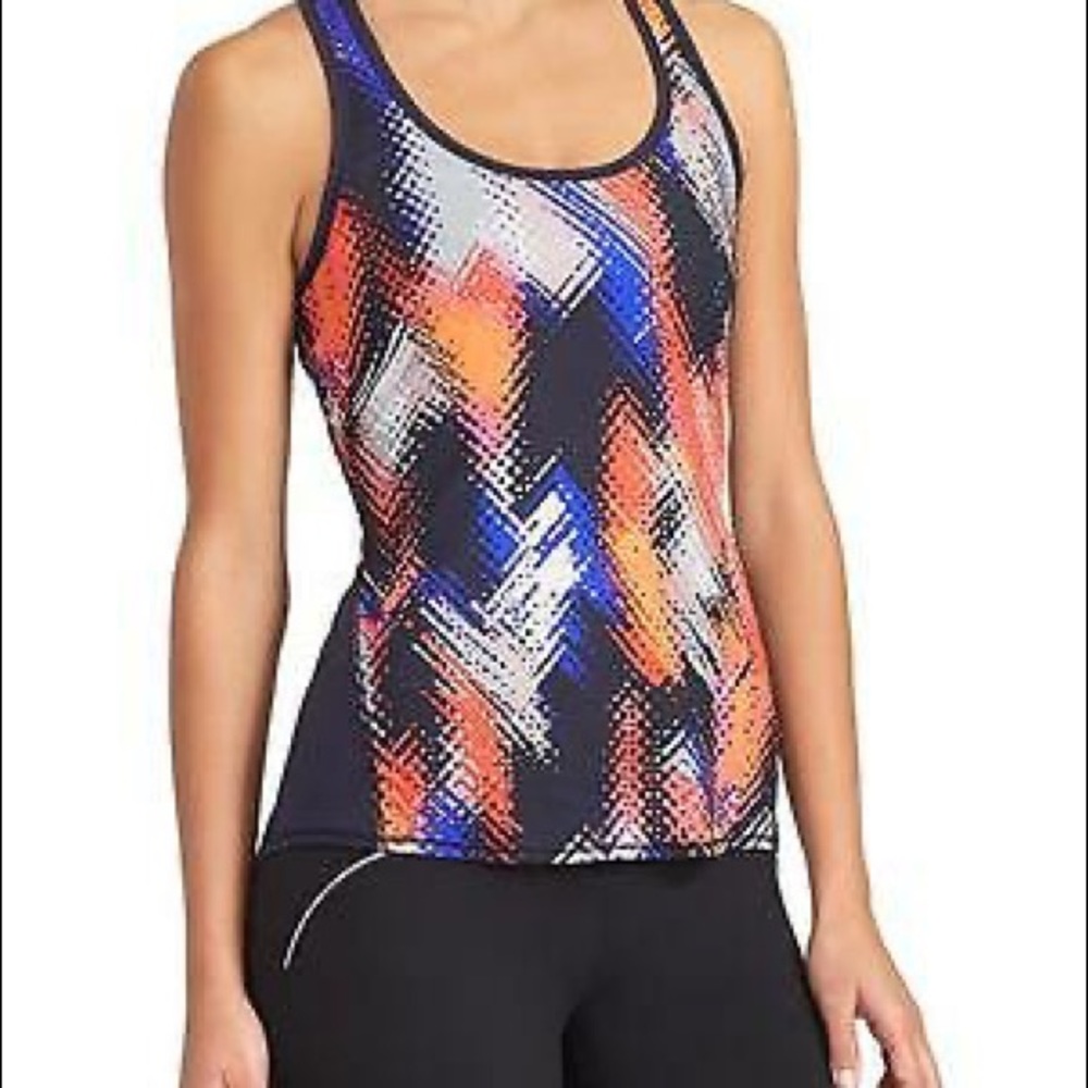 Athleta Chi Lava Print Racer Back Tank Size Medium